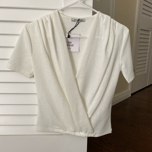 Zara Tops Nwt Zara Trf Surplice Top Poshmark